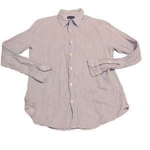 Vince classic fit long sleeve button down shirt size medium